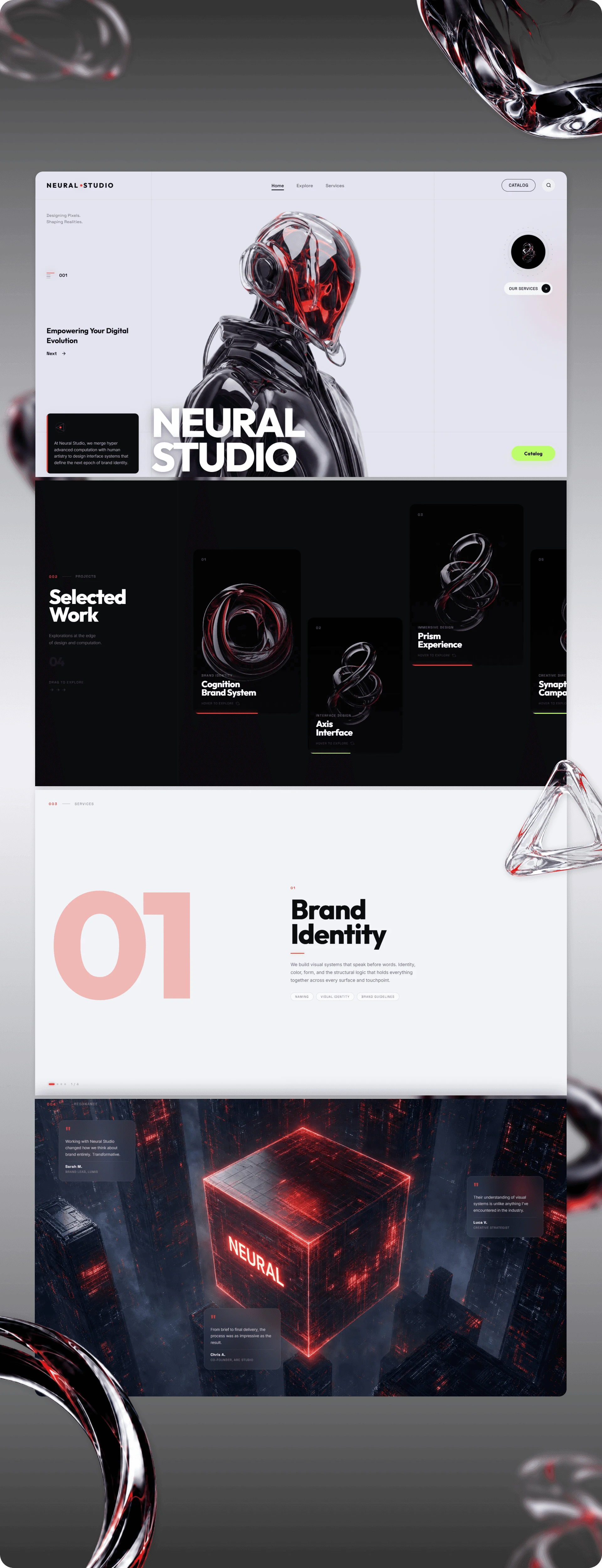 Neural Studio full landing page
